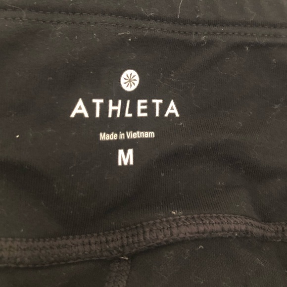 ATHLETA black crop running leggings sz M. GUC - Picture 6 of 6